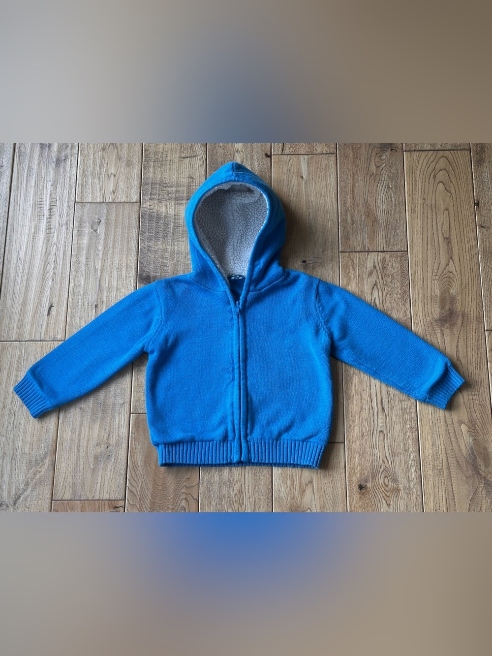 KicKee Pants Knit Zip-front Hoodie with Sherpa-lined Hood size 2T